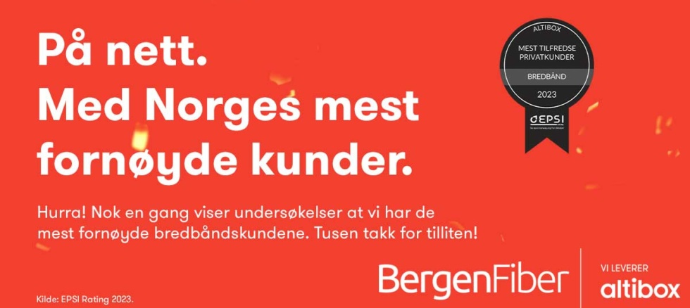 Grafikk av at Altibox har Norges mest fornøyde kunder
